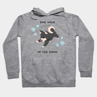 Dog Walk In The Snow Hoodie